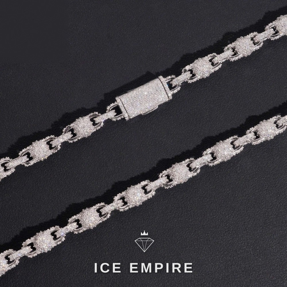 Iced Out Rose Gold Plated Moissanite Cuban Chain