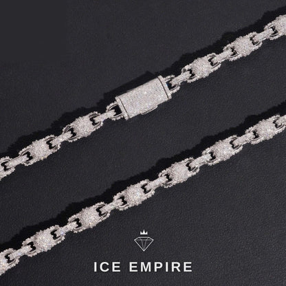 Iced Out Rose Gold Plated Moissanite Cuban Chain