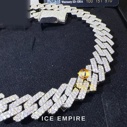 Iced Out Rose Gold Plated Moissanite Cuban Chain