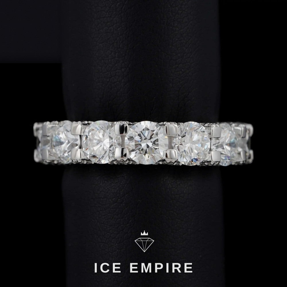 Iced Out 925 Silver Lab Grown Diamond Ring