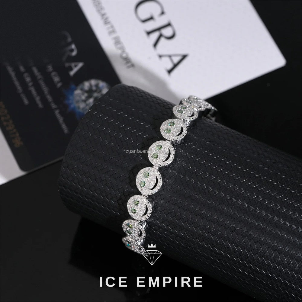 Iced Out 925 Silver Moissanite Cuban Chain