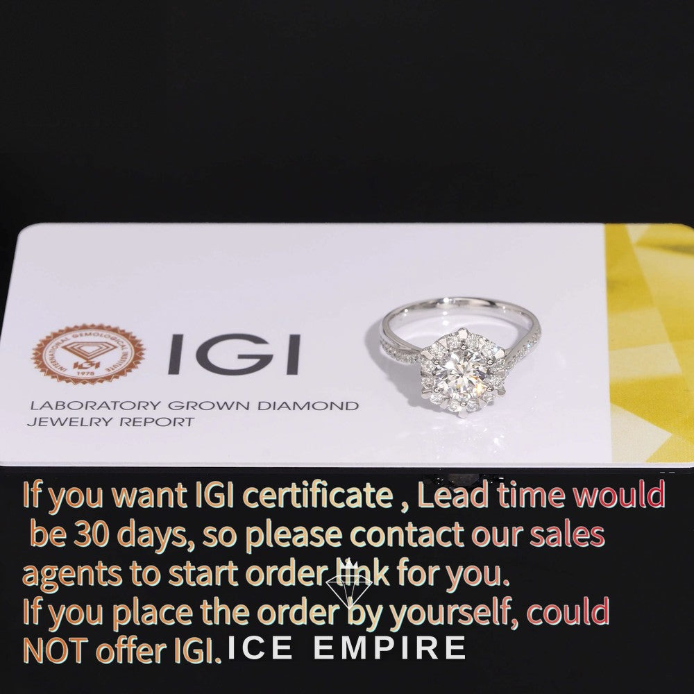 Iced Out 925 Silver Lab Grown Diamond Wedding Band