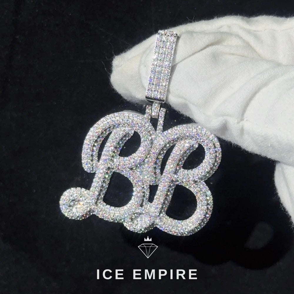 Iced Out Rose Gold Plated Moissanite Pendant