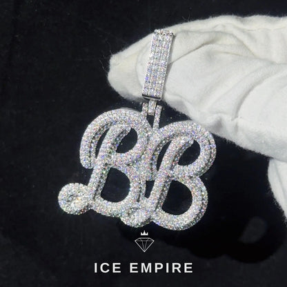 Iced Out Rose Gold Plated Moissanite Pendant