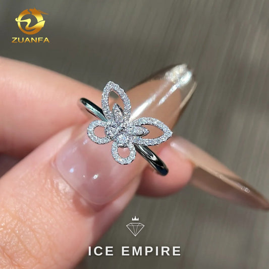 Iced Out 18K Gold Lab Grown Diamond Ring