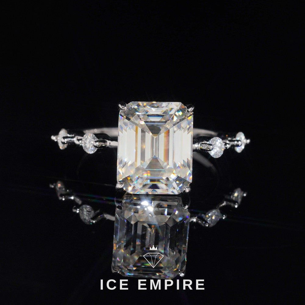 Iced Out Gold Plated Moissanite Wedding Band