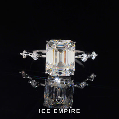Iced Out Gold Plated Moissanite Wedding Band