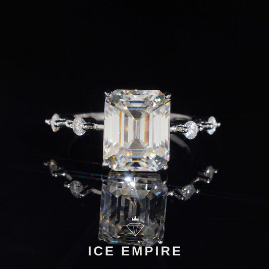 Iced Out Gold Plated Moissanite Wedding Band