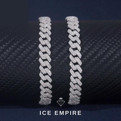 Iced Out Rose Gold Plated Moissanite Cuban Chain