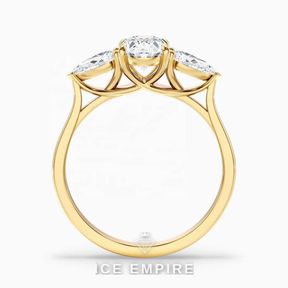 Iced Out 10K Gold Lab Grown Diamond Engagement Ring