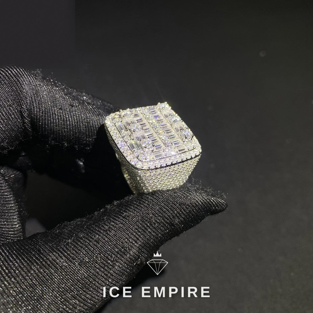 Iced Out Cross 925 Silver Moissanite Cuban Chain