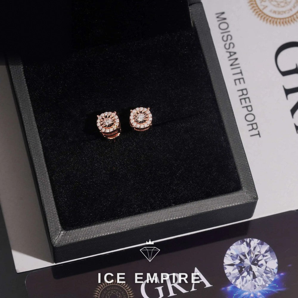 Iced Out 925 Silver Moissanite Earrings