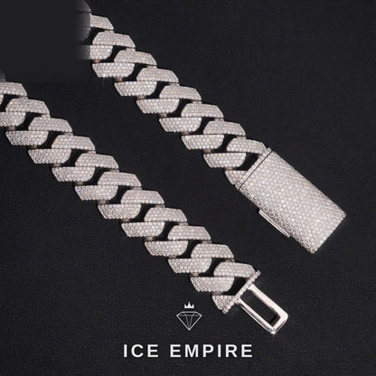 Iced Out Rose Gold Plated Moissanite Cuban Chain