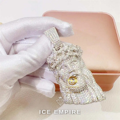 Iced Out 925 Silver Pendant