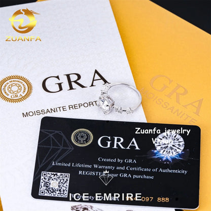 Iced Out 925 Silver Moissanite Ring