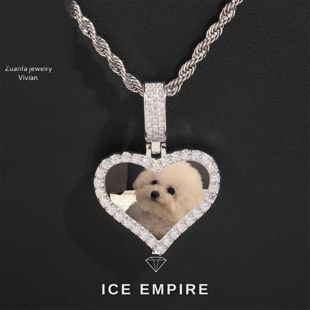 Iced Out Cross 925 Silver Moissanite Pendant