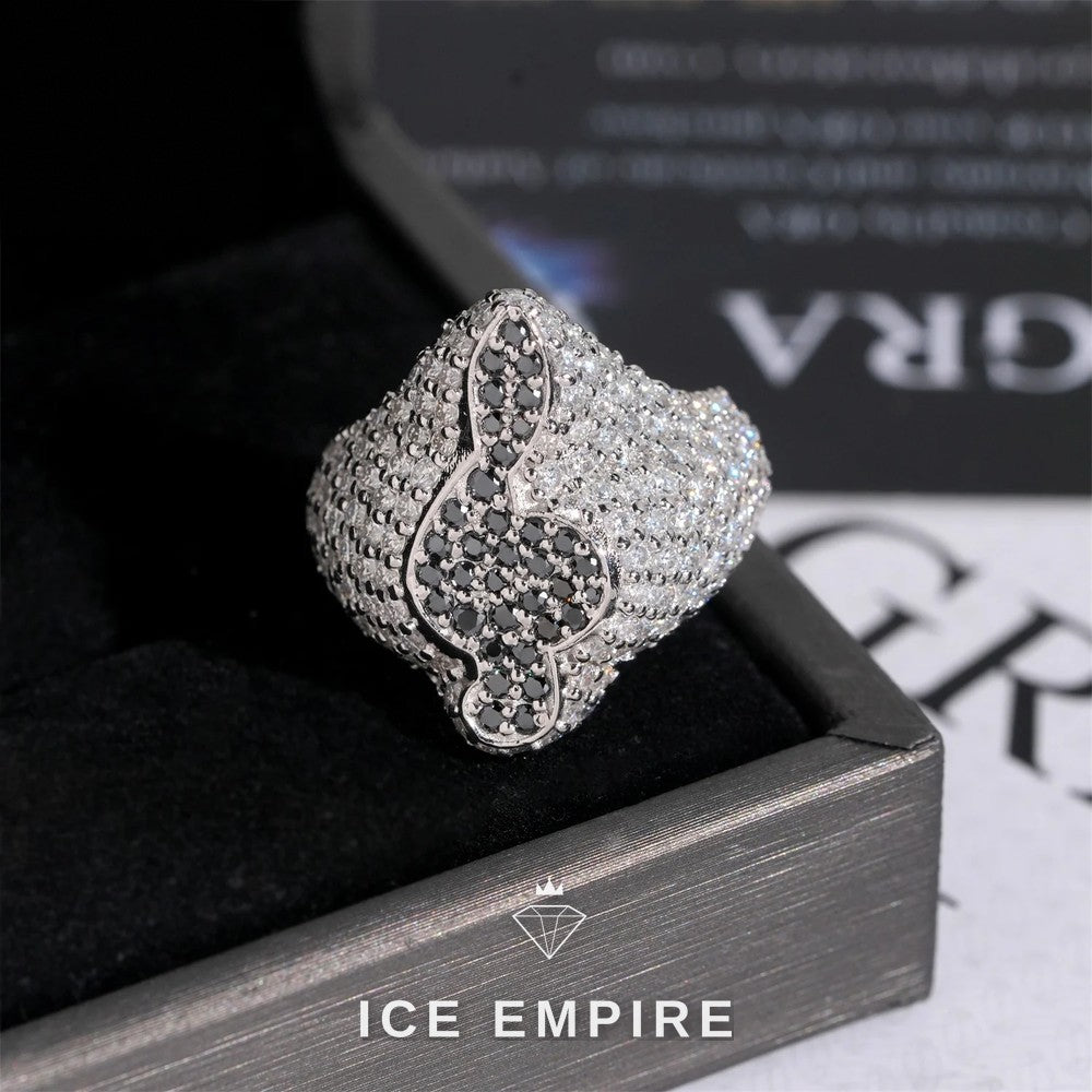 Iced Out Baguette Rose Gold Plated Moissanite Ring