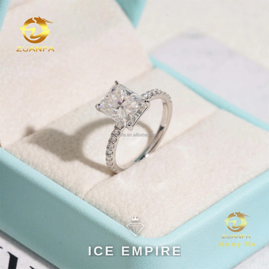 Iced Out 14K Gold Lab Grown Diamond Engagement Ring