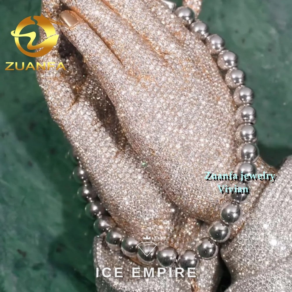 Iced Out 925 Silver Moissanite Pendant