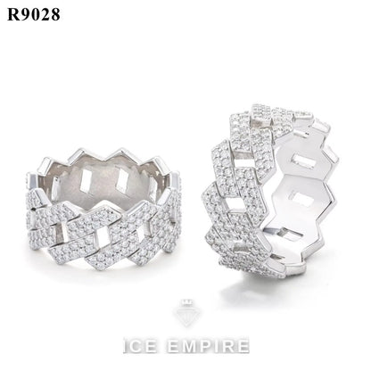 Iced Out 925 Silver Moissanite Ring