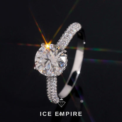 Iced Out Gold Plated Moissanite Wedding Band