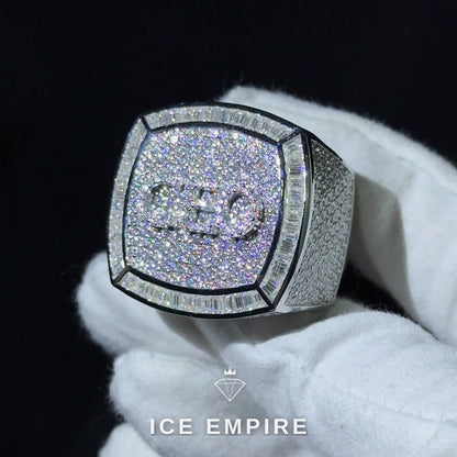 Iced Out Gold Plated Moissanite Ring