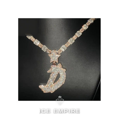 Iced Out Rose Gold Plated Pendant