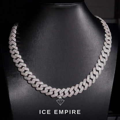 Iced Out Rose Gold Plated Moissanite Cuban Chain