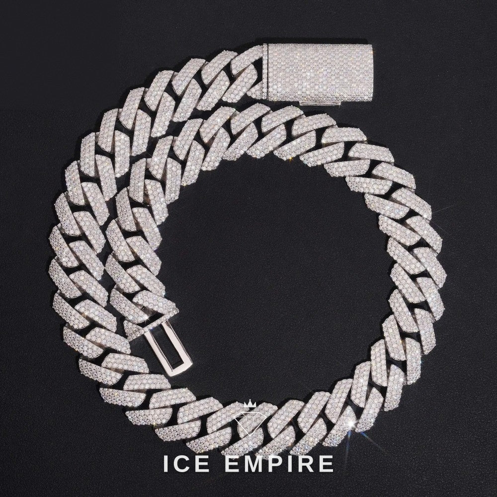 Iced Out Rose Gold Plated Moissanite Cuban Chain