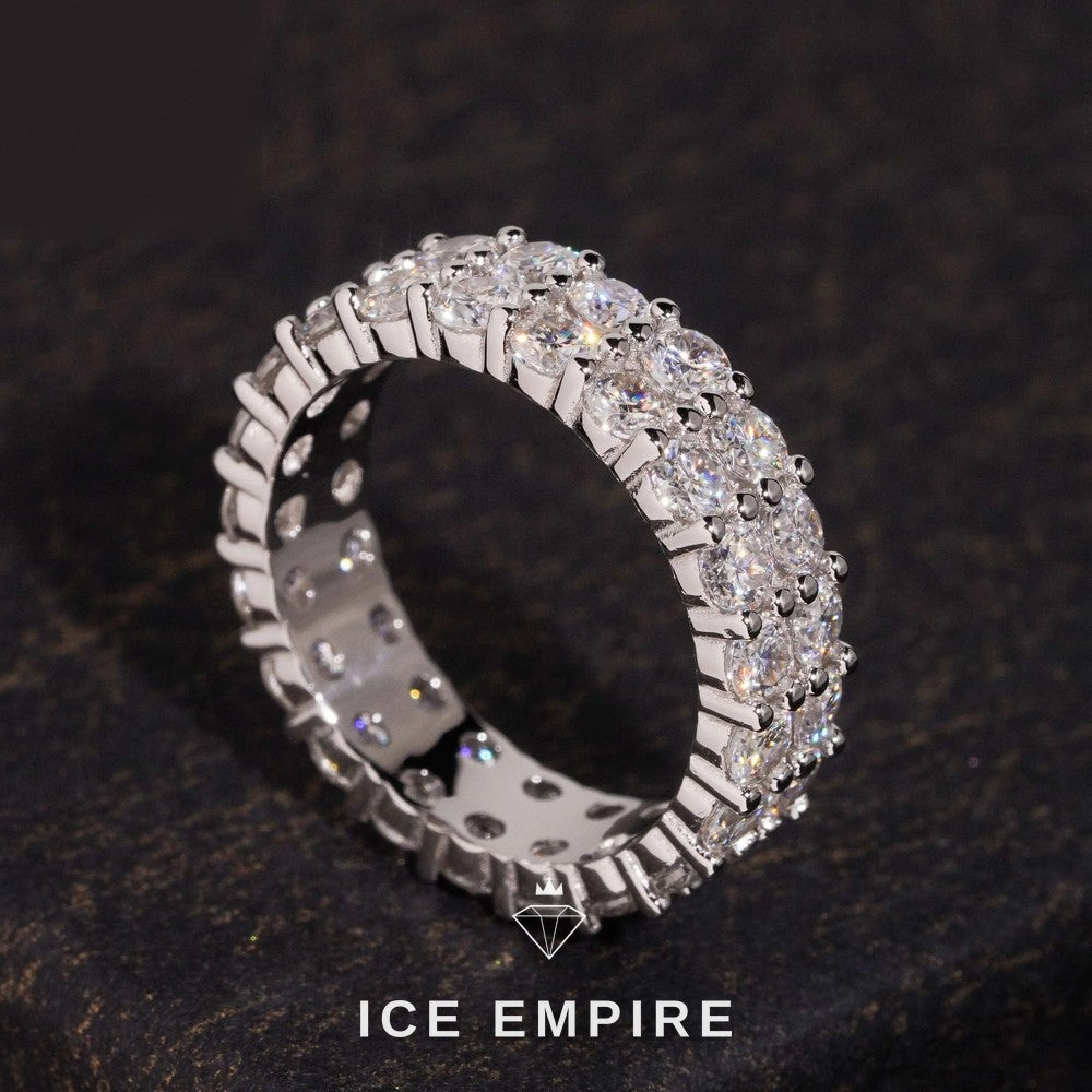 Iced Out 925 Silver Lab Grown Diamond Ring