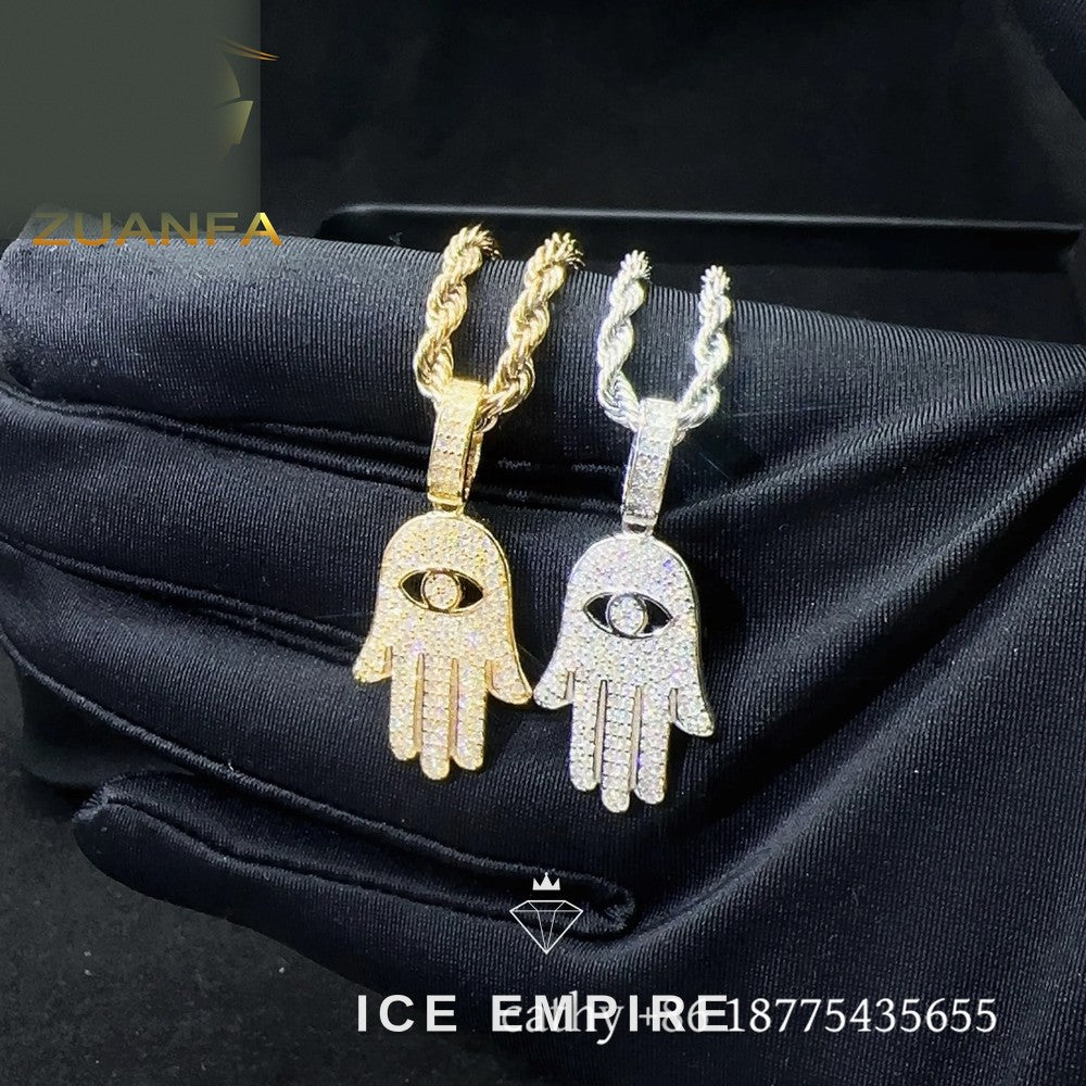 Iced Out Rose Gold Plated Moissanite Rope Chain