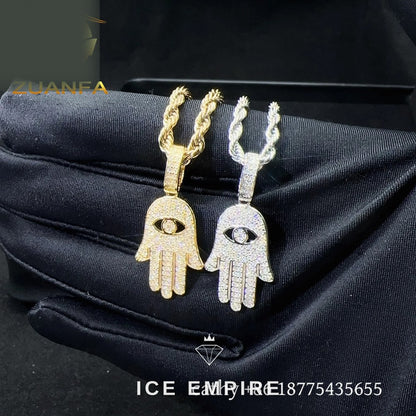 Iced Out Rose Gold Plated Moissanite Rope Chain