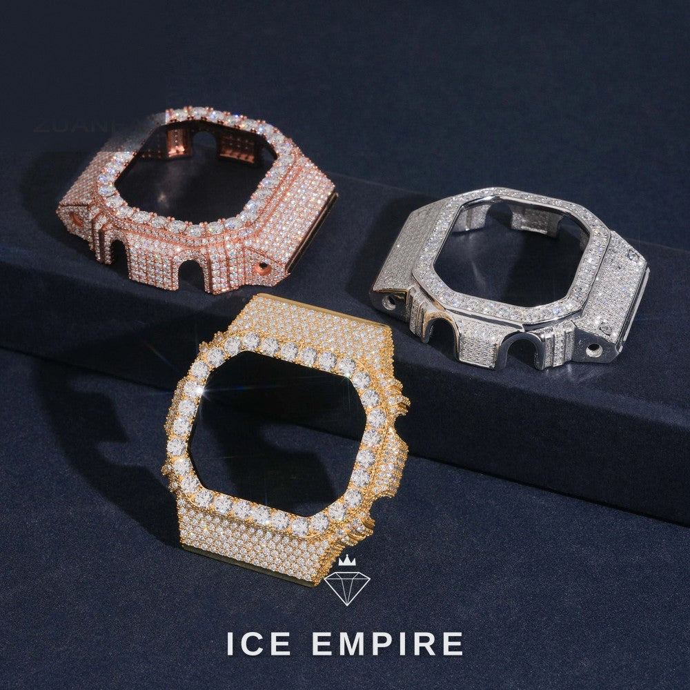 Iced Out 925 Silver Moissanite Watch