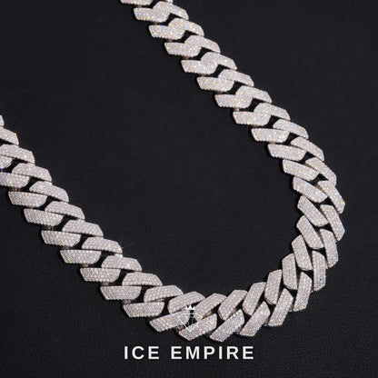 Iced Out Rose Gold Plated Moissanite Cuban Chain