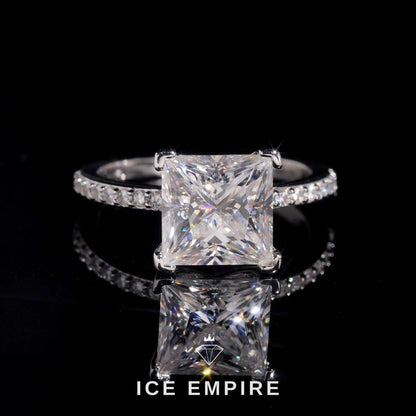 Iced Out Rose Gold Plated Moissanite Wedding Band