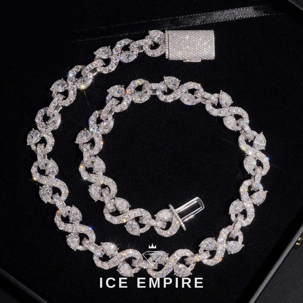 Iced Out Rose Gold Plated Moissanite Cuban Chain
