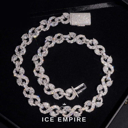 Iced Out Rose Gold Plated Moissanite Cuban Chain
