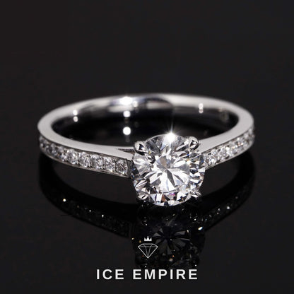 Iced Out 18K Gold Lab Grown Diamond Wedding Band