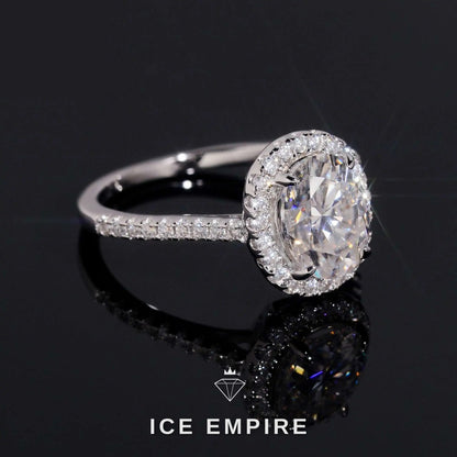 Iced Out Cluster Gold Plated Moissanite Wedding Band