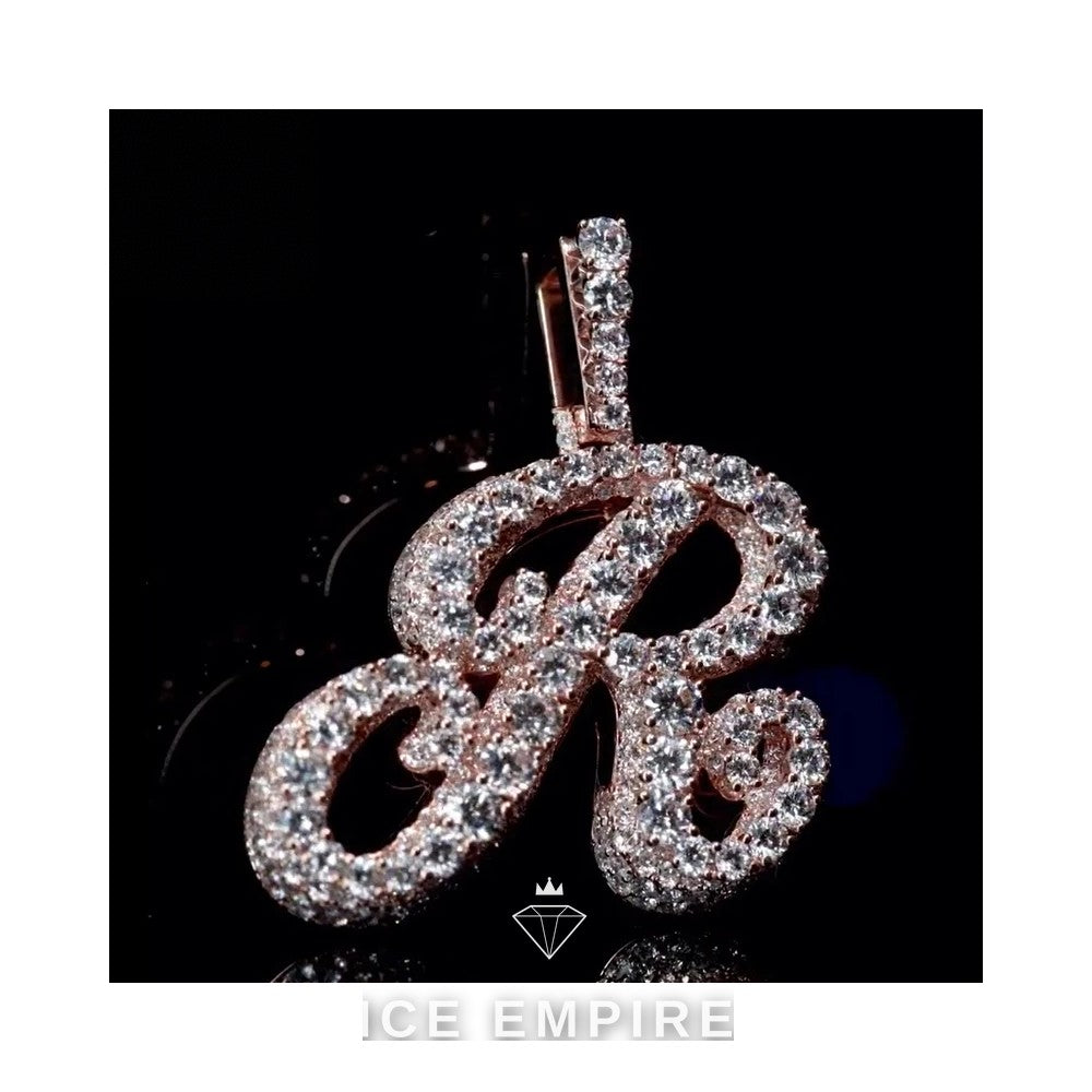 Iced Out Rose Gold Plated Moissanite Pendant