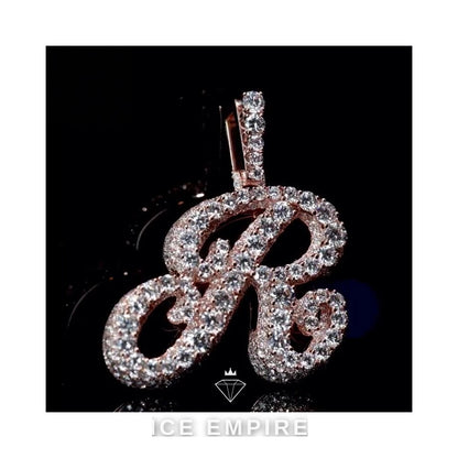 Iced Out Rose Gold Plated Moissanite Pendant