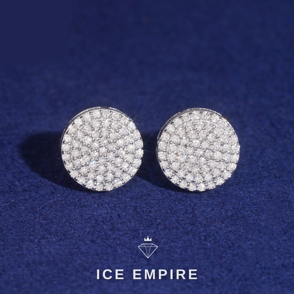 Iced Out 925 Silver Moissanite Earrings