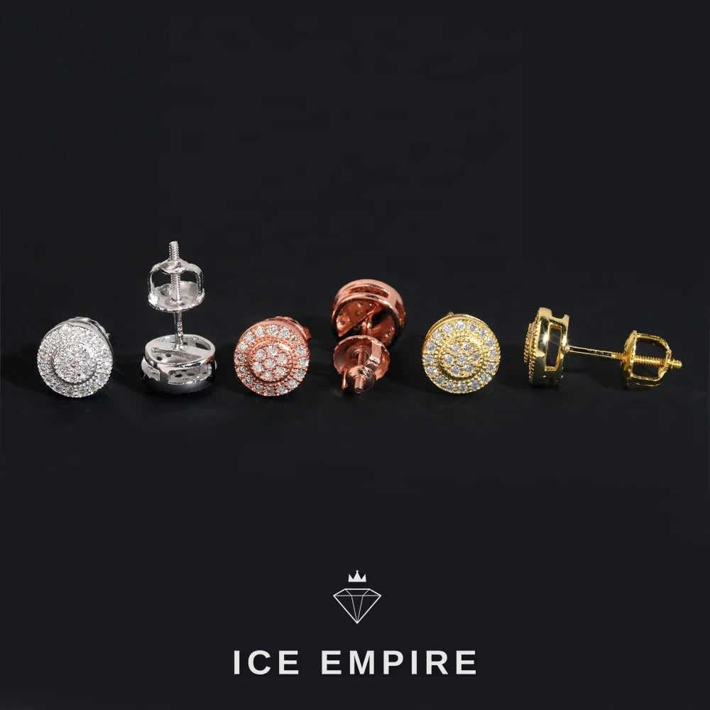 Iced Out 925 Silver Moissanite Earrings