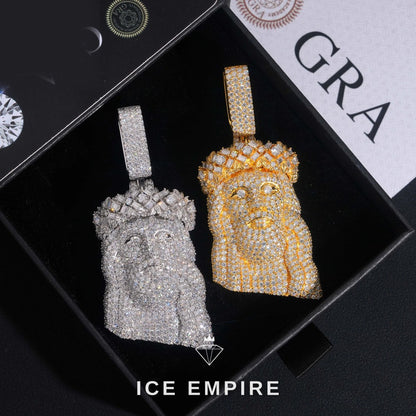Iced Out Baguette 925 Silver Pendant