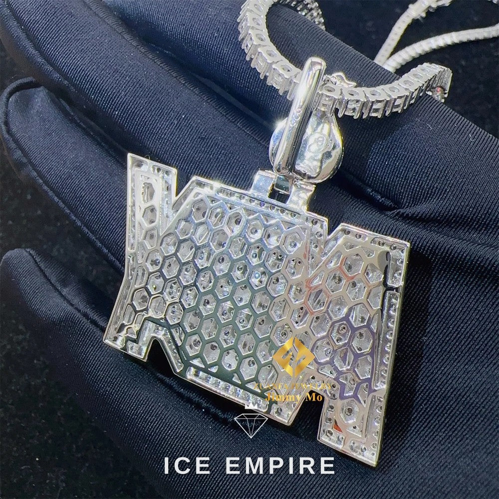 Iced Out 925 Silver Pendant