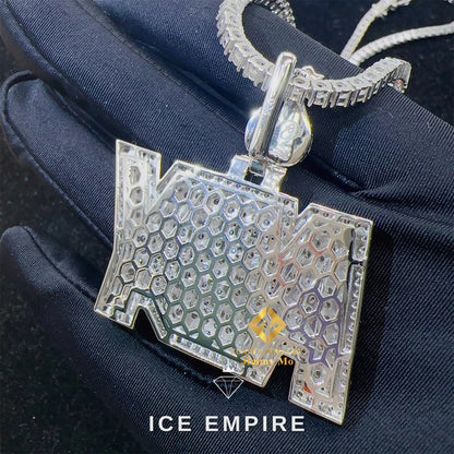 Iced Out 925 Silver Pendant