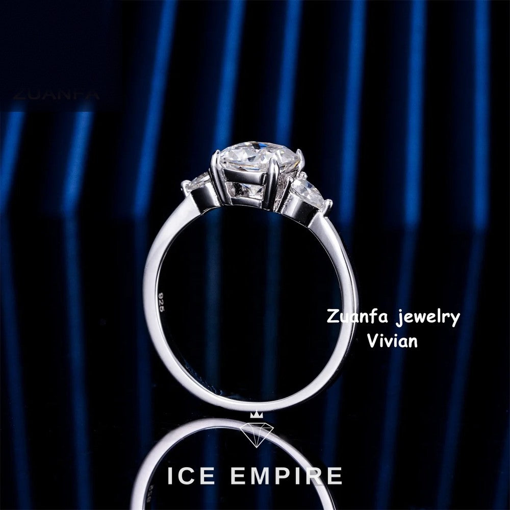 Iced Out 925 Silver Moissanite Ring