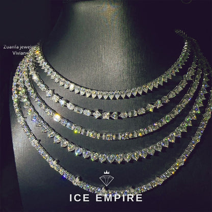 Iced Out Rose Gold Plated Moissanite Cuban Chain