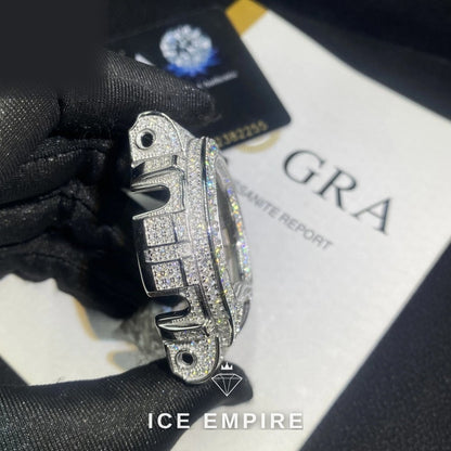 Iced Out 925 Silver Moissanite Watch
