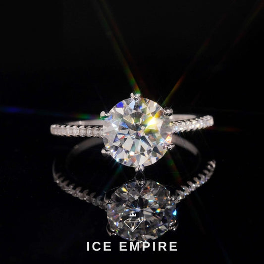 Iced Out Gold Plated Moissanite Wedding Band